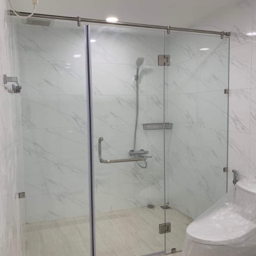 PHÒNG TẮM KÍNH MỞ QUAY - KÍNH CƯỜNG LỰC